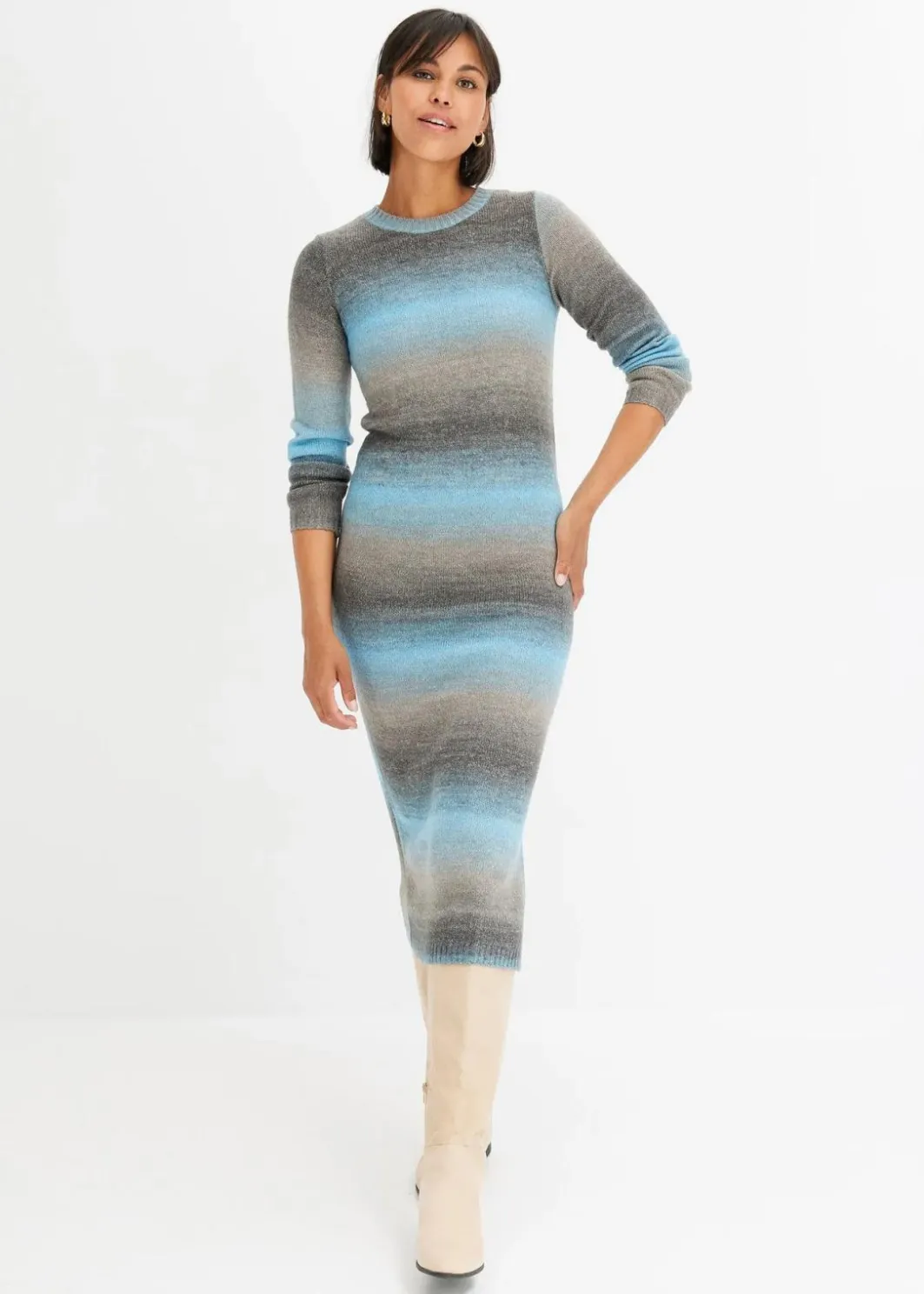 Damen bonprix Bekleidung·Umstandsmode|Bekleidung·Pullover & Strickjacken|Strickkleid mit Farbverlauf
