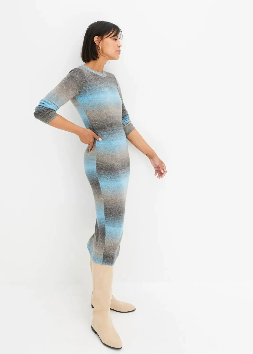 Damen bonprix Bekleidung·Umstandsmode|Bekleidung·Pullover & Strickjacken|Strickkleid mit Farbverlauf