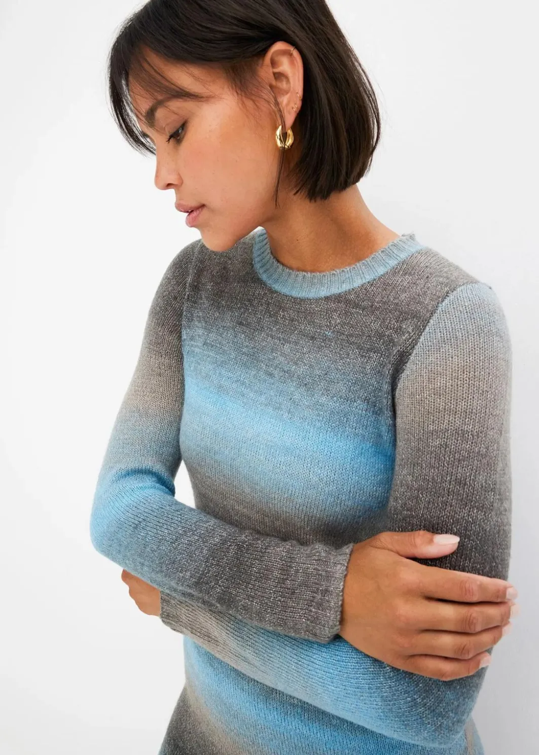 Damen bonprix Bekleidung·Umstandsmode|Bekleidung·Pullover & Strickjacken|Strickkleid mit Farbverlauf