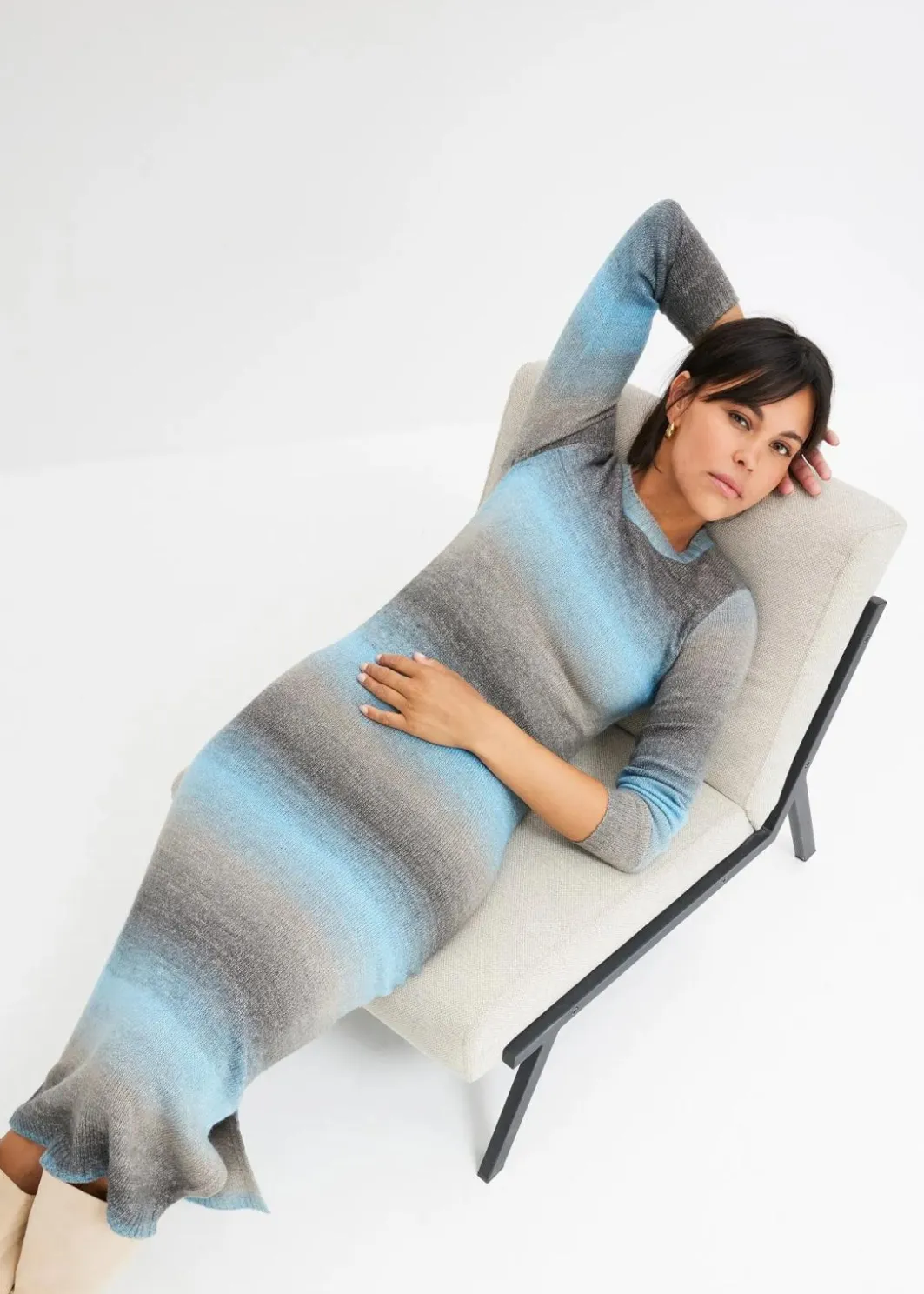 Damen bonprix Bekleidung·Umstandsmode|Bekleidung·Pullover & Strickjacken|Strickkleid mit Farbverlauf