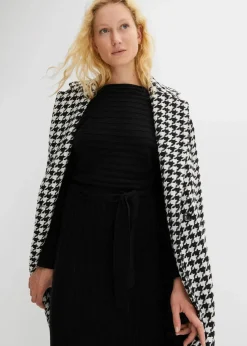 Damen bonprix Kleider|Strickkleid mit Gürtel (2-tlg.Set)
