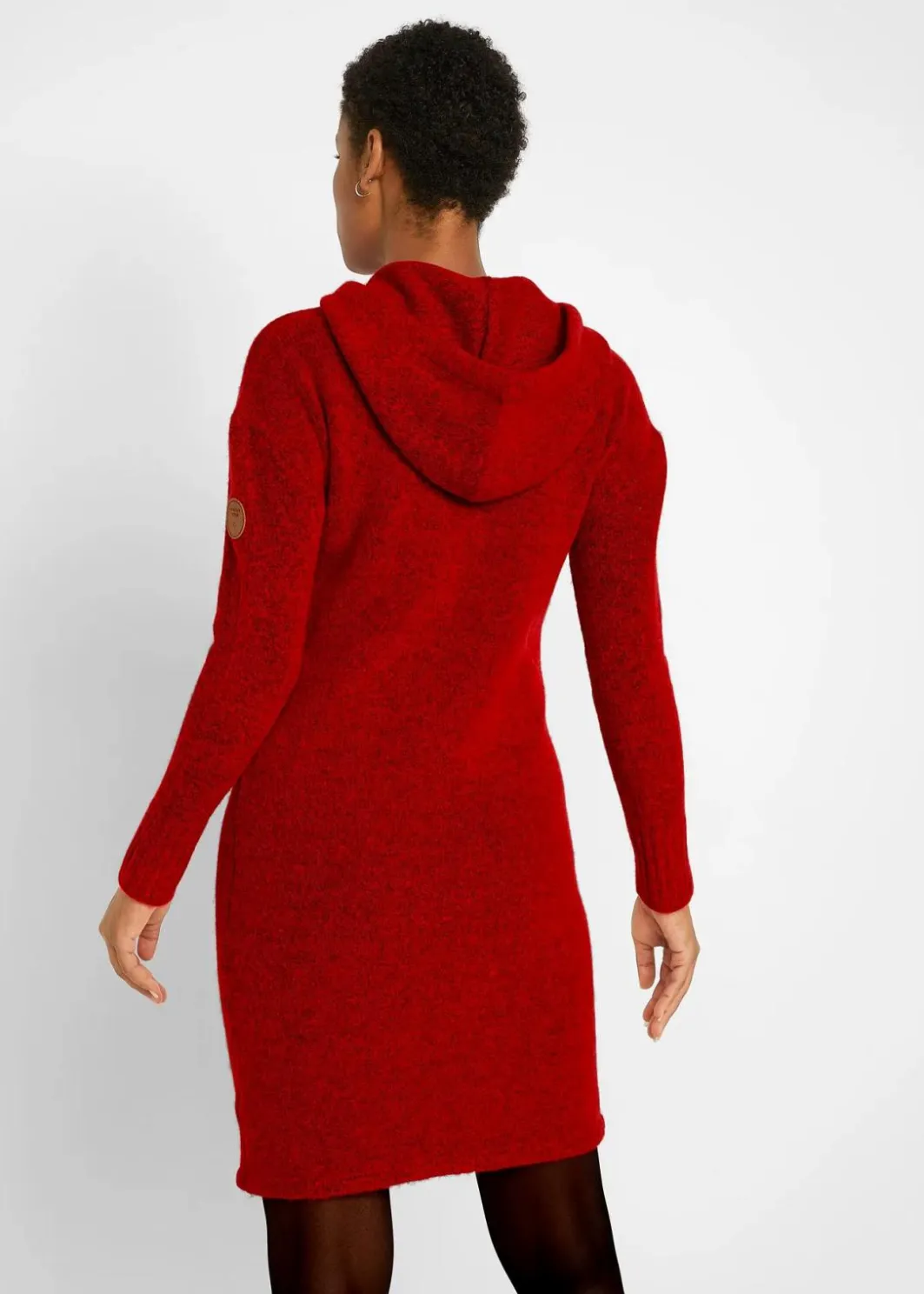 Sale Strickkleid mit Kapuze Damen Kleider|Strickmode