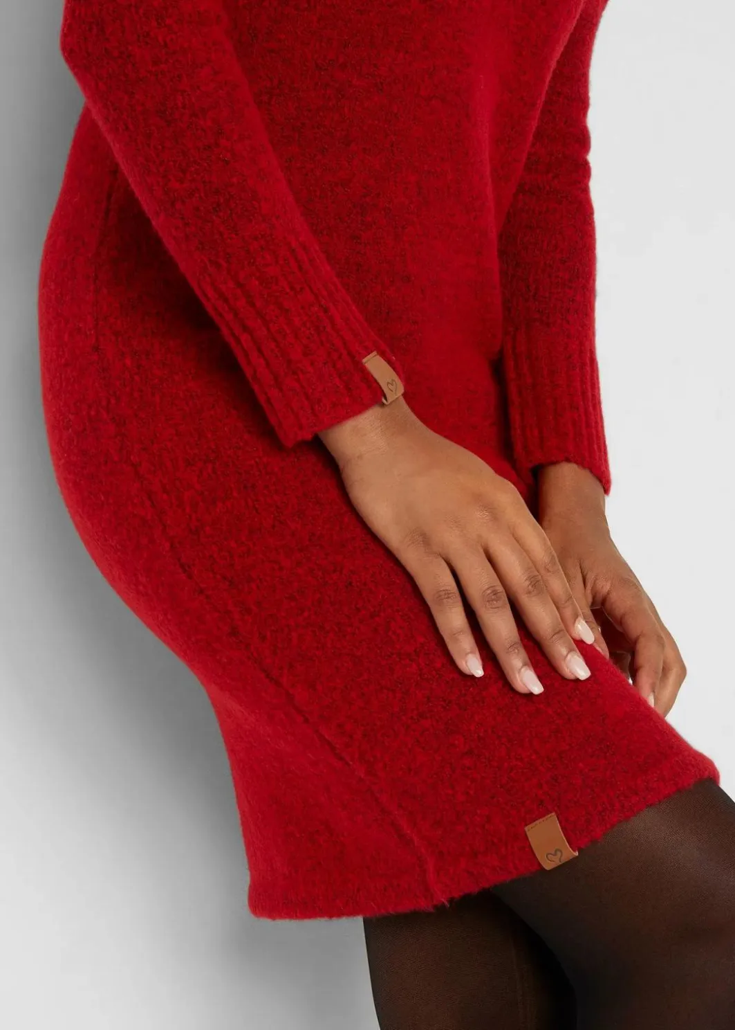 Sale Strickkleid mit Kapuze Damen Kleider|Strickmode