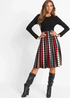 Damen bonprix Bekleidung·Umstandsmode|Bekleidung·Pullover & Strickjacken|Strickkleid mit Karos