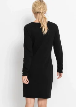 Damen bonprix Basics|Bekleidung·Pullover & Strickjacken|Strickkleid mit legerem Schnitt