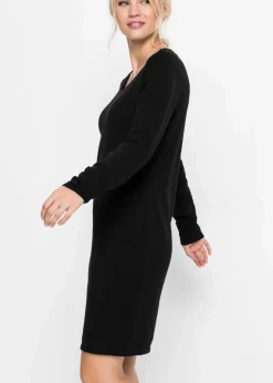 Damen bonprix Basics|Bekleidung·Pullover & Strickjacken|Strickkleid mit legerem Schnitt