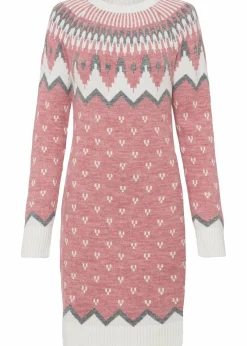 Hot Strickkleid mit Norwegermuster Damen Bekleidung·Umstandsmode|Strickmode