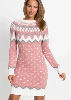 Hot Strickkleid mit Norwegermuster Damen Bekleidung·Umstandsmode|Strickmode
