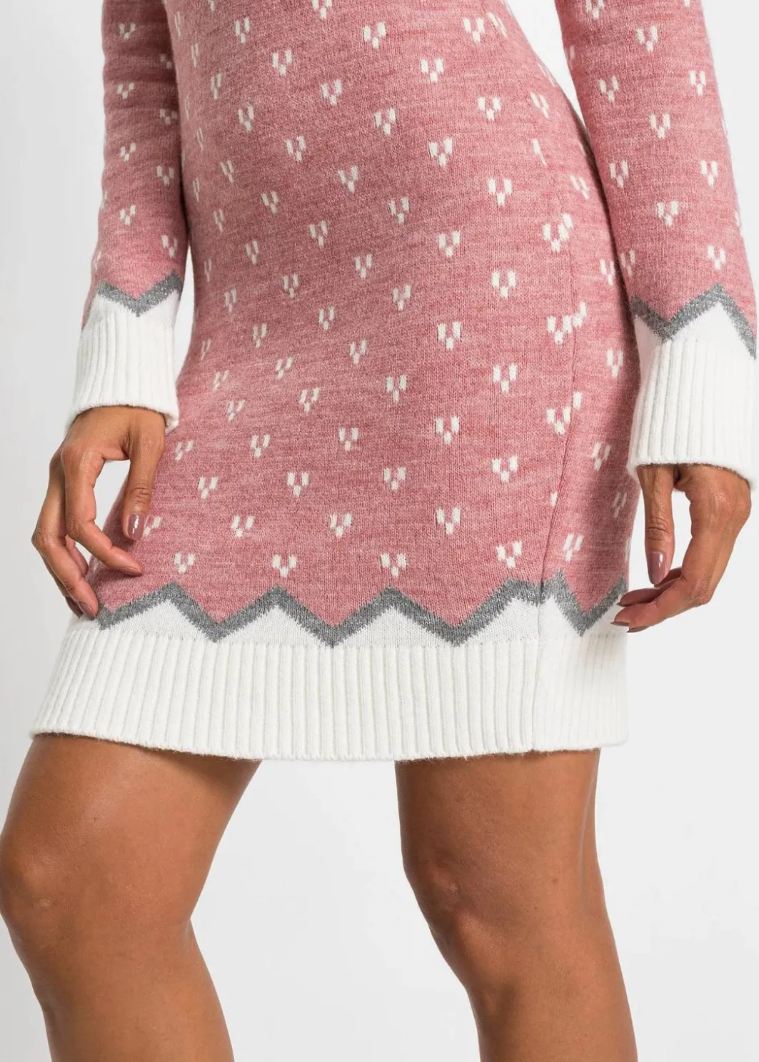 Hot Strickkleid mit Norwegermuster Damen Bekleidung·Umstandsmode|Strickmode