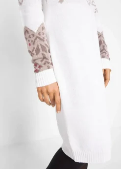 Damen bonprix Bekleidung·Umstandsmode|Kleider|Strickkleid mit Norwegermuster