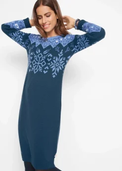 Best Strickkleid mit Norwegermuster Damen Bekleidung·Umstandsmode|Kleider