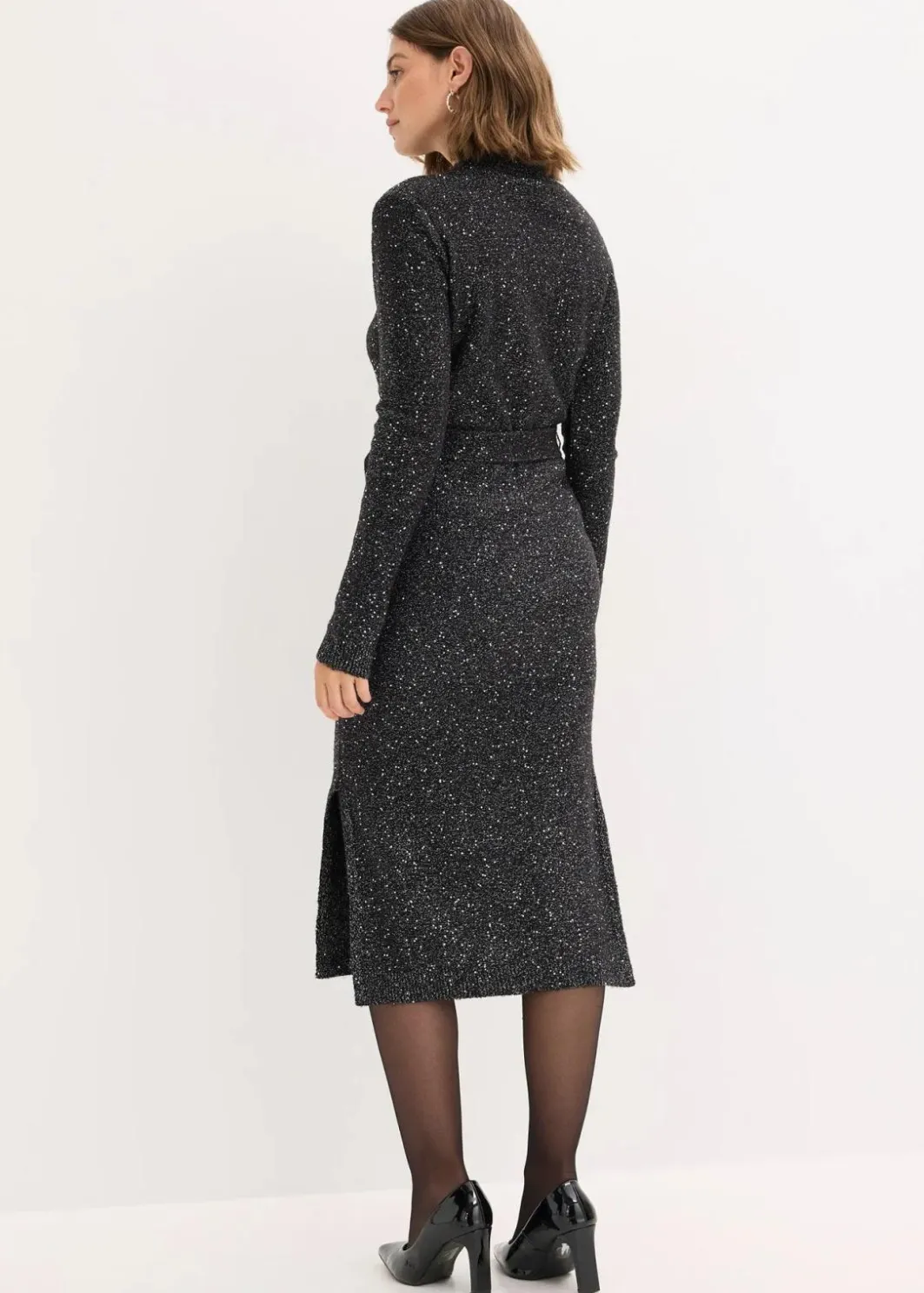 Damen bonprix Bekleidung·Umstandsmode|Bekleidung·Pullover & Strickjacken|Strickkleid mit Pailletten