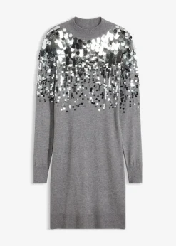Damen bonprix Bekleidung·Umstandsmode|Bekleidung·Pullover & Strickjacken|Strickkleid mit Pailletten