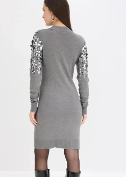 Damen bonprix Bekleidung·Umstandsmode|Bekleidung·Pullover & Strickjacken|Strickkleid mit Pailletten