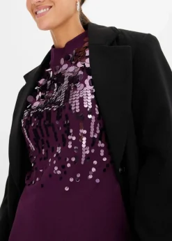 Damen bonprix Kleider|Strickmode|Strickkleid mit Pailletten