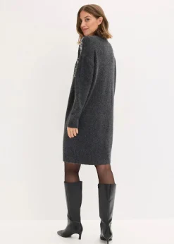 Damen bonprix Bekleidung·Umstandsmode|Bekleidung·Pullover & Strickjacken|Strickkleid mit Pailletten-Applikation