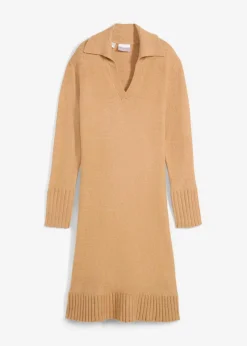 New Strickkleid mit Polokragen Damen Strickmode|Kleider