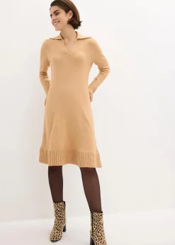 New Strickkleid mit Polokragen Damen Strickmode|Kleider