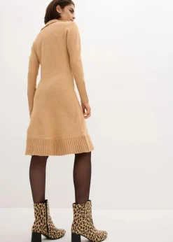 New Strickkleid mit Polokragen Damen Strickmode|Kleider
