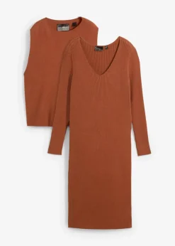 Damen bonprix Bekleidung·Umstandsmode|Strickmode|Strickkleid mit Pullunder 2tlg. Set