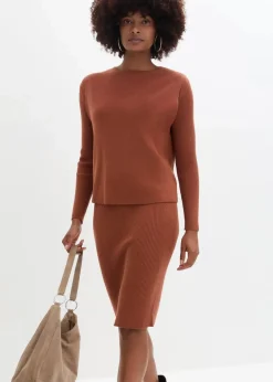 Damen bonprix Bekleidung·Umstandsmode|Strickmode|Strickkleid mit Pullunder 2tlg. Set