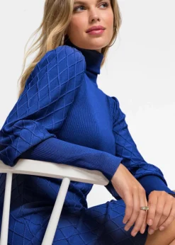 Strickkleid mit Rollkragen Damen Kleider|Strickmode
