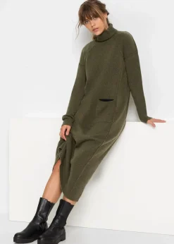 Damen bonprix Bekleidung·Umstandsmode|Bekleidung·Pullover & Strickjacken|Strickkleid mit Rollkragen