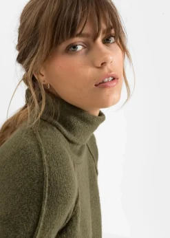 Damen bonprix Bekleidung·Umstandsmode|Bekleidung·Pullover & Strickjacken|Strickkleid mit Rollkragen