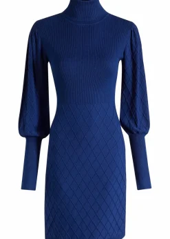 Damen bonprix Kurzgrößen|Bekleidung·Umstandsmode|Strickkleid mit Rollkragen