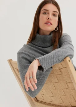 Strickkleid mit Rollkragen Damen Bekleidung·Umstandsmode|Bekleidung·Pullover & Strickjacken