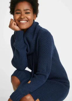 Damen bonprix Bekleidung·Umstandsmode|Bekleidung·Pullover & Strickjacken|Strickkleid mit Schalkragen