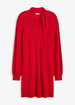 Outlet Strickkleid mit Schleife aus softem Viskose-Mix Damen Bekleidung·Umstandsmode|Strickmode