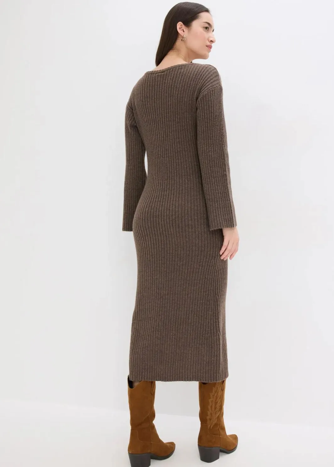 Sale Strickkleid mit Schlitz Damen Bekleidung·Umstandsmode|Kleider