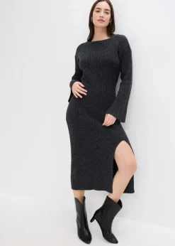 Damen bonprix Bekleidung·Umstandsmode|Kleider|Strickkleid mit Schlitz