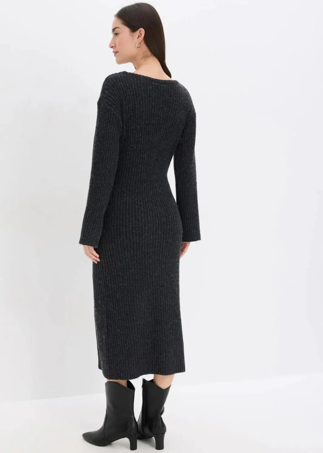 Damen bonprix Bekleidung·Umstandsmode|Kleider|Strickkleid mit Schlitz