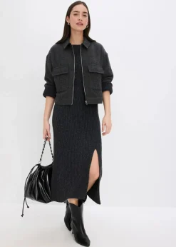 Damen bonprix Bekleidung·Umstandsmode|Kleider|Strickkleid mit Schlitz