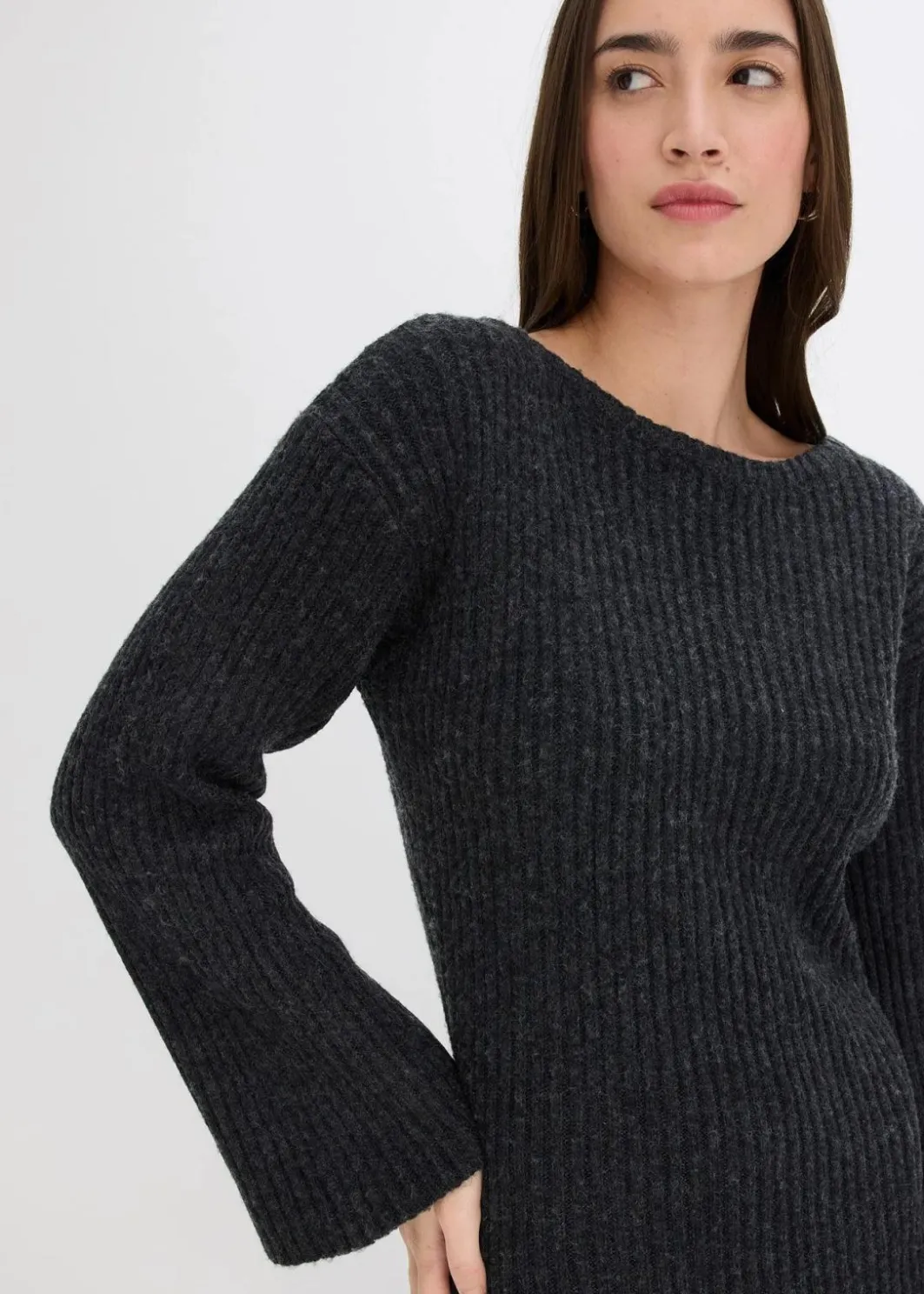 Damen bonprix Bekleidung·Umstandsmode|Kleider|Strickkleid mit Schlitz