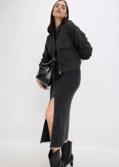 Damen bonprix Bekleidung·Umstandsmode|Kleider|Strickkleid mit Schlitz