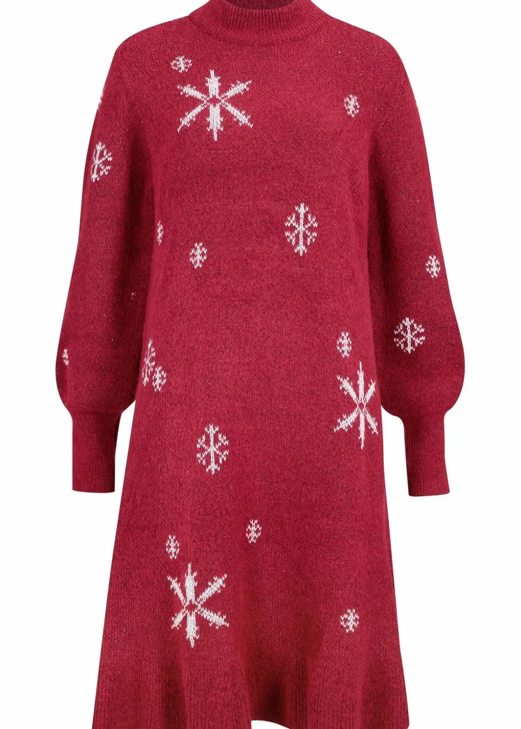 Damen bonprix Bekleidung·Umstandsmode|Strickmode|Strickkleid mit Schneeflocken-Print