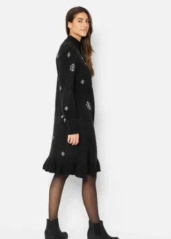 Damen bonprix Bekleidung·Umstandsmode|Strickmode|Strickkleid mit Schneeflocken-Print