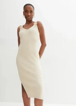 Damen bonprix Bekleidung·Umstandsmode|Bekleidung·Pullover & Strickjacken|Strickkleid mit Seidenanteil