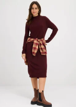 Clearance Strickkleid mit Stehkragen Damen Bekleidung·Umstandsmode|Strickmode