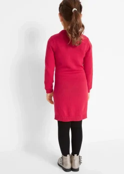 Kinder bonprix Mädchen 2-8 Jahre·Kleider & Röcke|Strickkleid mit Tasche (2-tlg.Set)