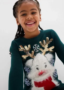 Kinder bonprix Mädchen 2-8 Jahre·Kleider & Röcke|Strickkleid mit Tasche (2-tlg.Set)