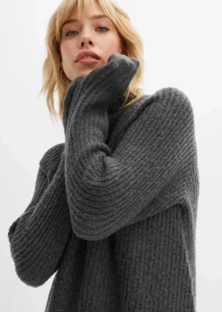 Damen bonprix Bekleidung·Umstandsmode|Bekleidung·Pullover & Strickjacken|Strickkleid mit Vokuhila-Saum