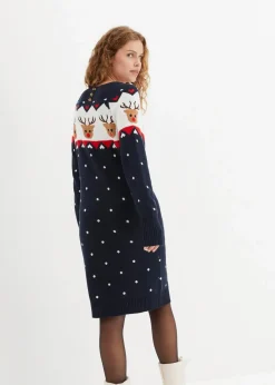Damen bonprix Bekleidung·Umstandsmode|Strickmode|Strickkleid mit Weihnachtsmotiv