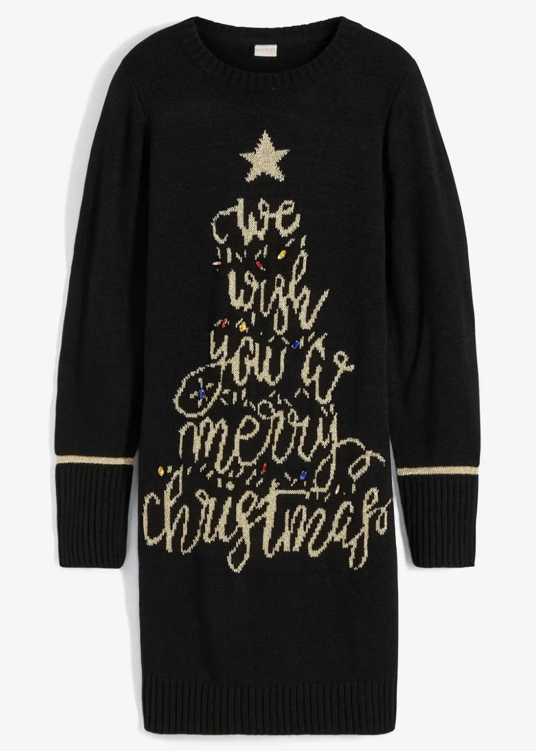 Damen bonprix Bekleidung·Umstandsmode|Bekleidung·Pullover & Strickjacken|Strickkleid mit Weihnachtsmotiv
