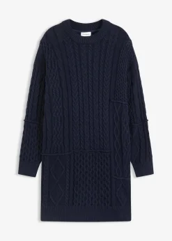 Damen bonprix Bekleidung·Umstandsmode|Kleider|Strickkleid mit Zopfmuster