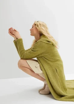 Strickmantel aus weichem Federgarn Damen Pullover & Strickjacken|Bekleidung·Jeans