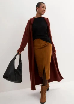 Clearance Strickmantel aus weichem Federgarn Damen Bekleidung·Umstandsmode|Strickmode